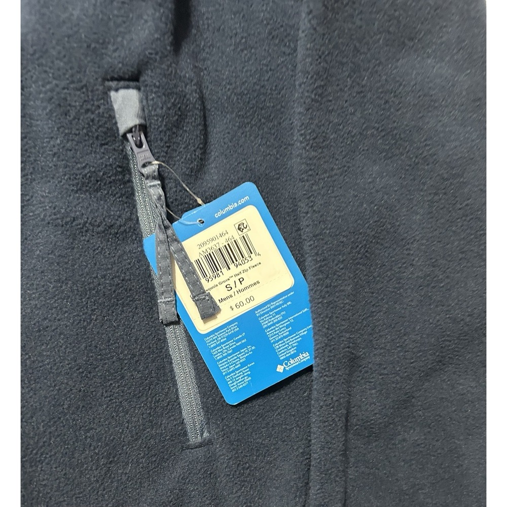 Columbia Sequoia Grove Men's Blue Small 1/2 Zip Fleece Pullover (B9) - Picture 2 of 6
